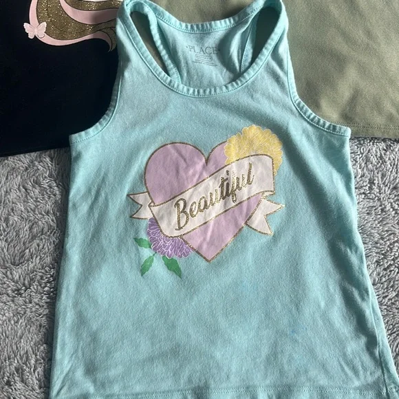 🎀 3pcs Place Girls Sleeveless Tank Top Lot Bundle Spring Summer Size 4T - Picture 3 of 5